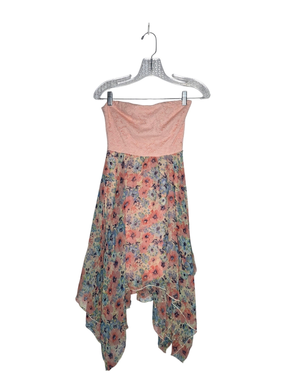 No Boundaries Pink Lace Strapless Dress